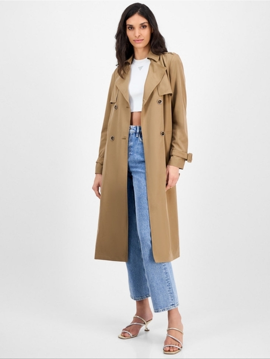 Guess Jackets & Blazers - Guess Eco Women's Tan Double-Breasted